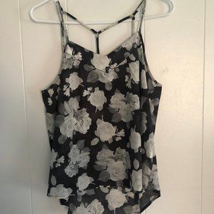black and white, rose, top, lightweight